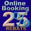 Rebate 25% for online booking 